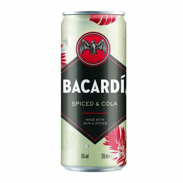 Bacardi Spiced Rum & Cola 12 x 250ml