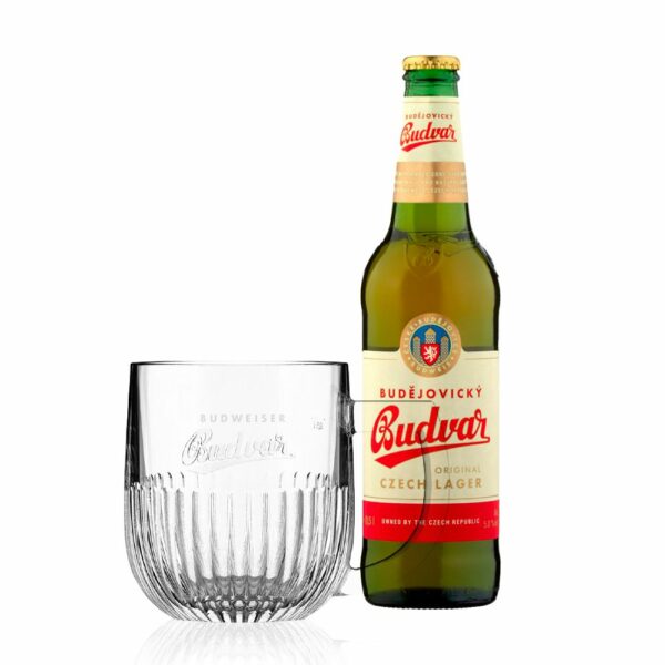 Budweiser Budvar Original Czech Premium Lager 20 x 500ml + Free Glass