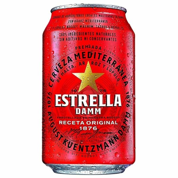 Estrella Damm Lager Cans 24 x 330ml