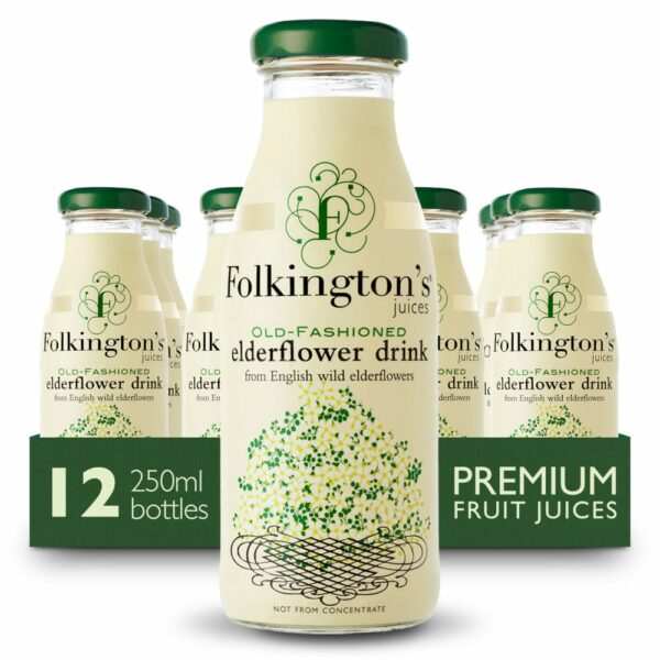 Folkingtons Elderflower Presse Drink 12 x 250ml NRB