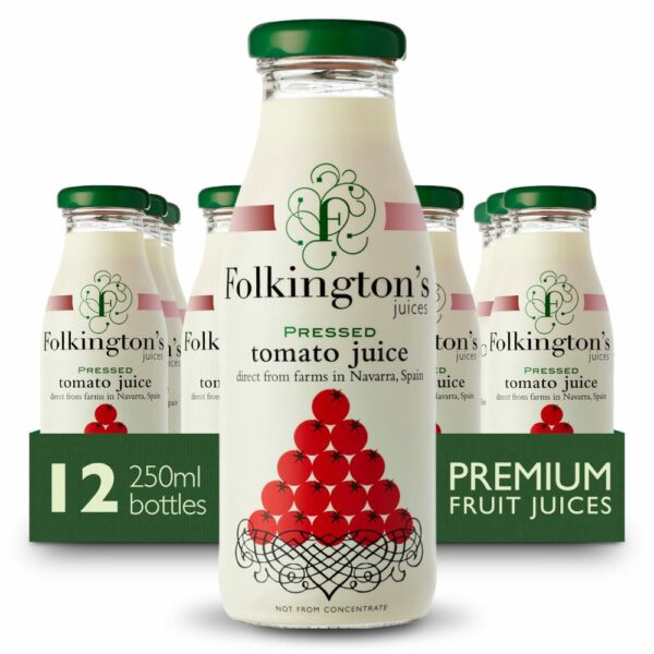 Folkingtons Tomato Juice 12 x 250ml NRB