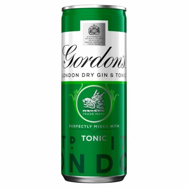 Gordons London Dry Gin & Tonic 12 x 250ml