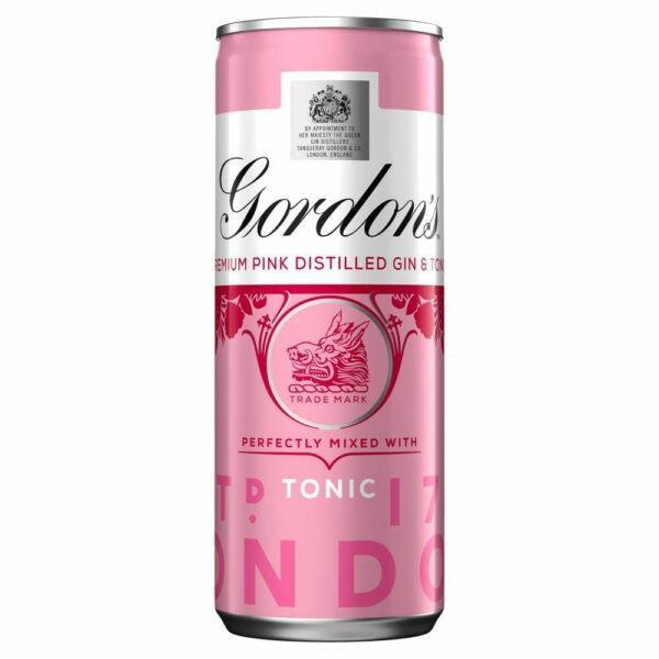 Gordons Premium Pink Gin & Tonic 12 x 250ml