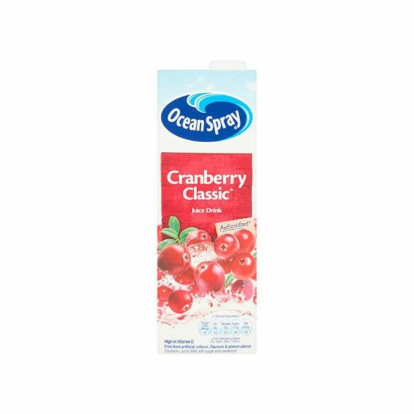 Ocean Spray Cranberry Juice Cartons 12 x 1ltr