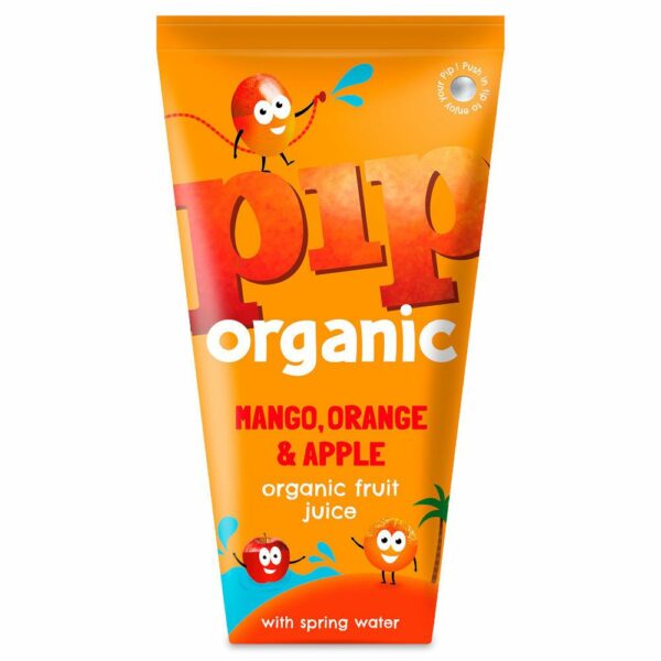 Pip Organic Mango, Orange & Apple Juice with Spring Water 24 x 180ml