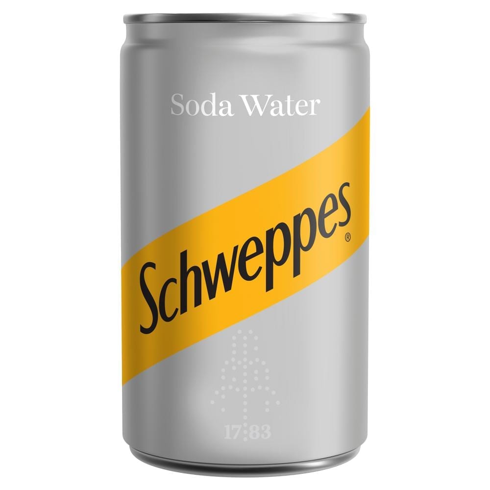 Schweppes Soda Water 24 x 150ml Cans - TM Liquors