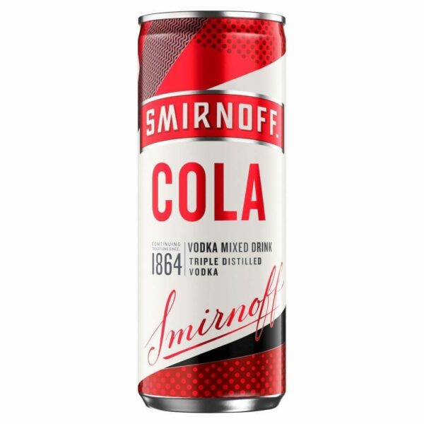 Smirnoff Red Label Vodka & Cola 12 x 250ml Cans