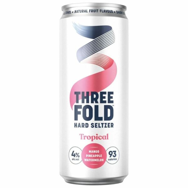 Three Fold Hard Seltzer Tropical 12 x 330ml Cans