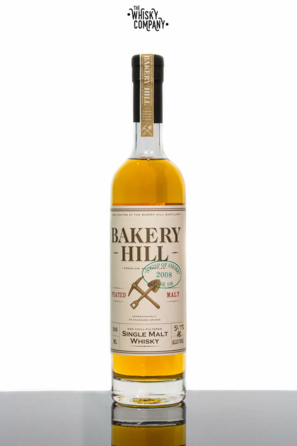 Bakery Hill ‘A Wisp Of Smoke’ Peated Malt Cask Strength Australian Single Malt Whisky (500ml)